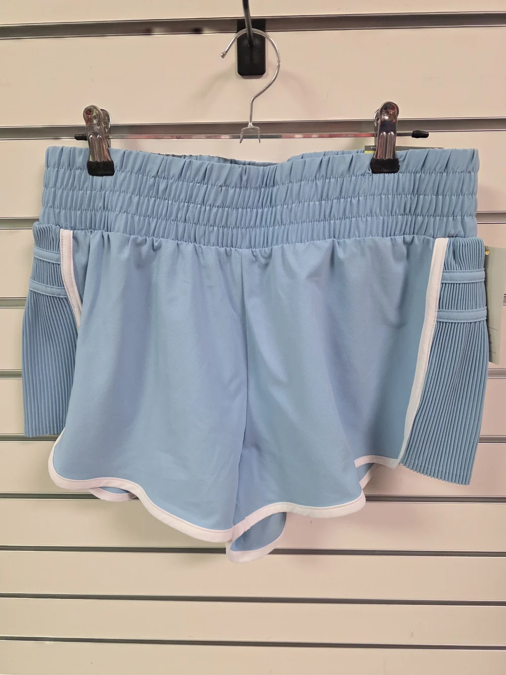all in motion Light Blue Athletic Shorts with White Trim